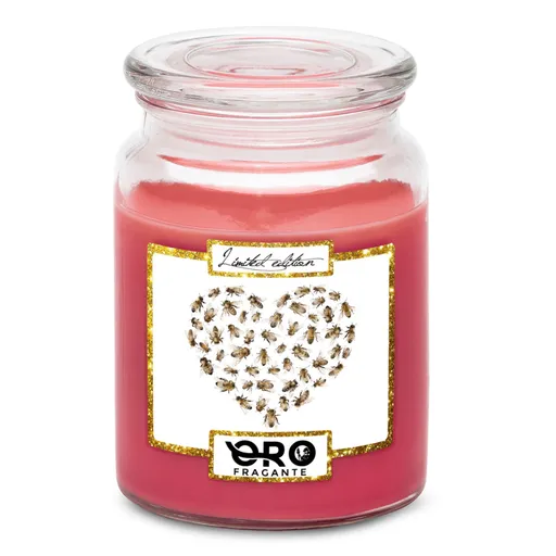 Svíčka Včelí srdce (Vůně svíčky: Višně v čokoládě)