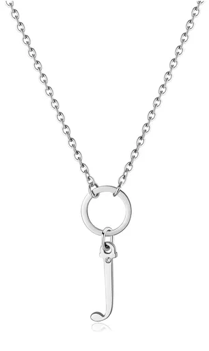 S'Agapõ Dámský ocelový náhrdelník s písmenem J Happy SHAC74