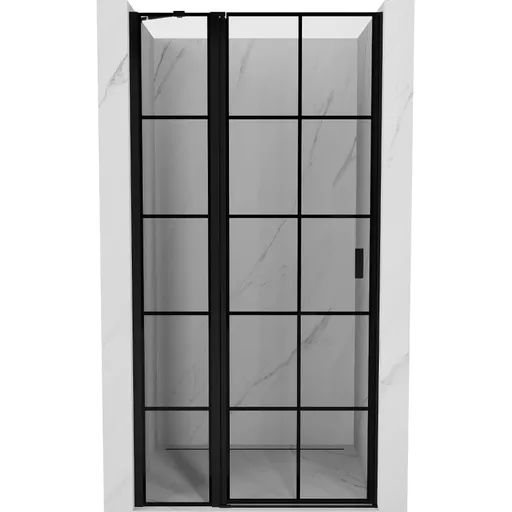 MEXEN Mist sprchové dveře křídlové levé 70, černá dekor, černá 8A4-070-000-70-77-L