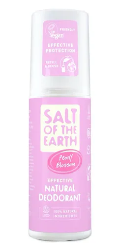 Salt Of The Earth Přírodní minerální deodorant ve spreji Peony Blossom (Natural Deodorant) 100 ml