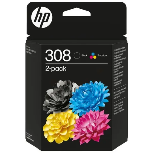 HP 6L6S6UE - originální cartridge HP 308, černá + barevná, 160/120
