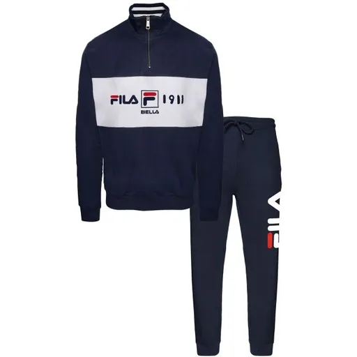 Fila IN COTTON BRUSHED FLEECE Pánská tepláková souprava, tmavě modrá, velikost