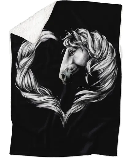 Deka Horse heart white (Podšití beránkem: ANO)