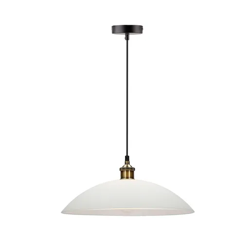 Závěsná lampa Dexter 3, měděná, 1x60W, E27, bílé stínidlo