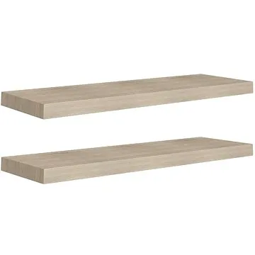 Shumee plovoucí nástěnné 2 ks dub 80×23,5×3,8 cm MDF, 323878 (323878)