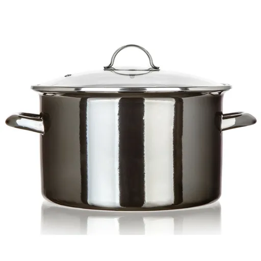 Banquet Hrnec smaltovaný METALLIC Black 26 cm, 6 l, s poklicí, 26 cm