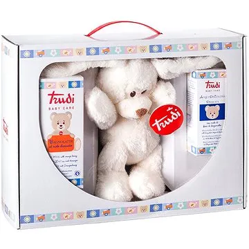 TrudiBaby Baby Care dárkový balíček toaletní voda, koupelové mléko a plyšová hračka (8007300004990)