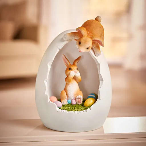 Dekorace Zajíčci ve vajíčku