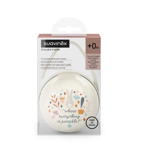 Suavinex Wonderland Duo Krabička na šidítka 1 ks krémová