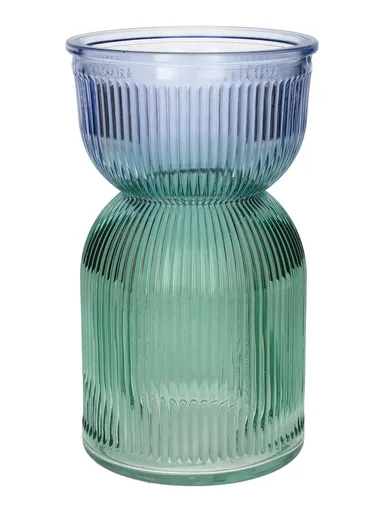 DUIF Skleněná váza SAME DUO 21cm fialová zelená