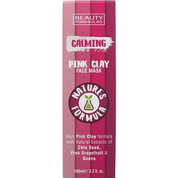BEAUTY FORMULAS Zklidňující maska na obličej Pink Clay 100 ml (5012251012959)