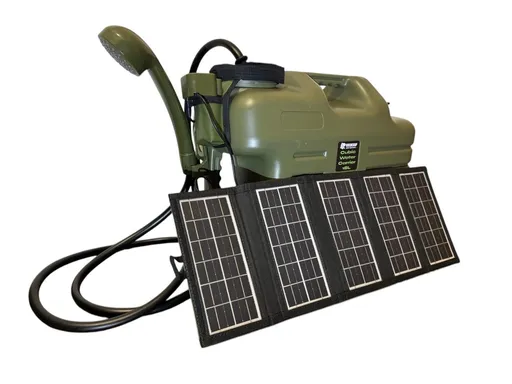 Holdcarp Set Sprcha, kanystr a solární panel Rechargeable Camping Shower 18L + Solar 10W,Holdcarp Set Sprcha, kanystr a solární panel Rechargeable Cam