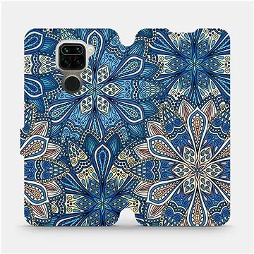 Flipové pouzdro na mobil Xiaomi Redmi Note 9 - V108P Modré mandala květy (5903516288458)