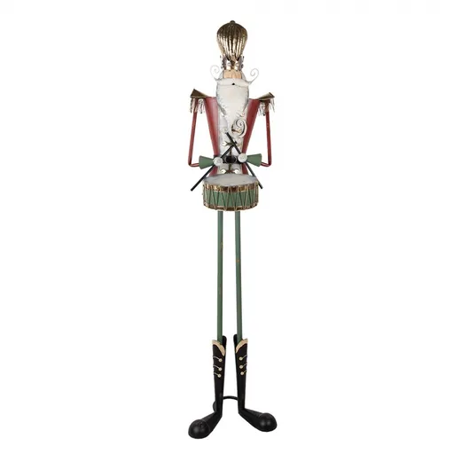 Veliká kovová socha Louskáček Nutcracker s bubnem - 38*47*183 cm 5Y1324