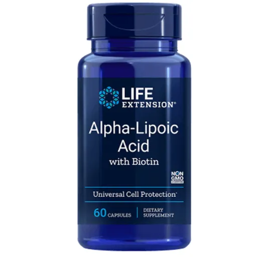 Life Extension Alpha-Lipoic Acid with Biotin - 60 kapslí