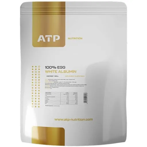 ATP NUTRITION 100% EGG WHITE ALBUMIN 500 G Vaječný protein, bílá, velikost