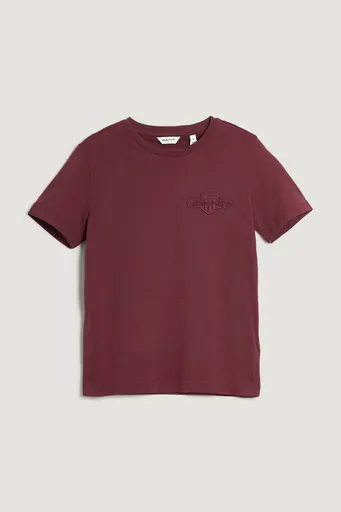 TRIČKO GANT REG TONAL SHIELD SS T-SHIRT PLUM WINE