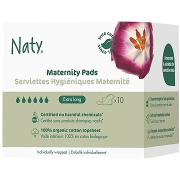 NATY Dámské ECO mateřské vložky po porodu - 10 ks (7330933177047)