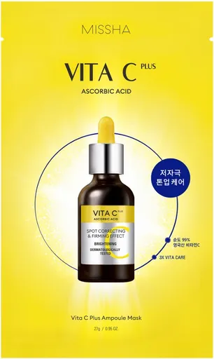 Missha Rozjasňující pleťová maska s vitamínem C Vita C Plus (Ampoule Mask) 27 g