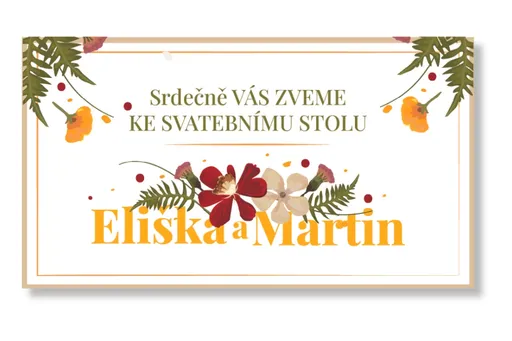 Personal Kartička ke stolu - Rozkvetlá louka Zvolte množství: od 1 ks do 10 ks