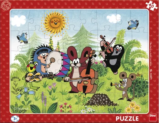 Puzzle Krtek a kapela 40 dílků deskové