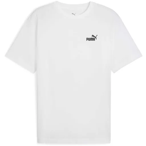 Puma ESSENTIALS RELAXED SMALL NO 1 LOGO TEE Pánské triko, bílá, velikost