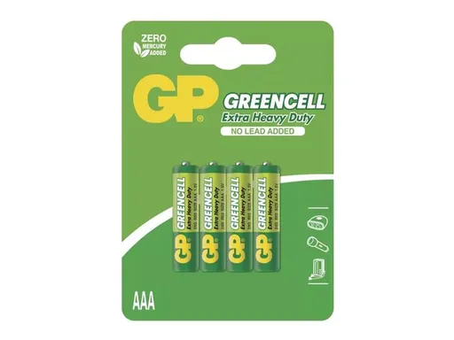Baterie AAA (R03) Zn-Cl GP Greencell 4ks / blistr