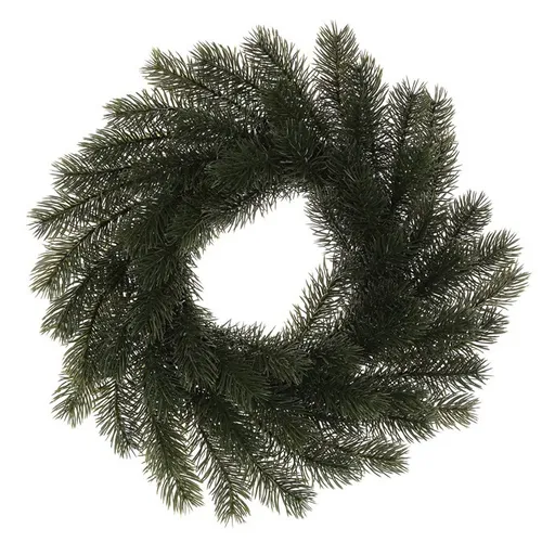 Umělý smrkový věnec, pr. 30 cm, tm. zelená