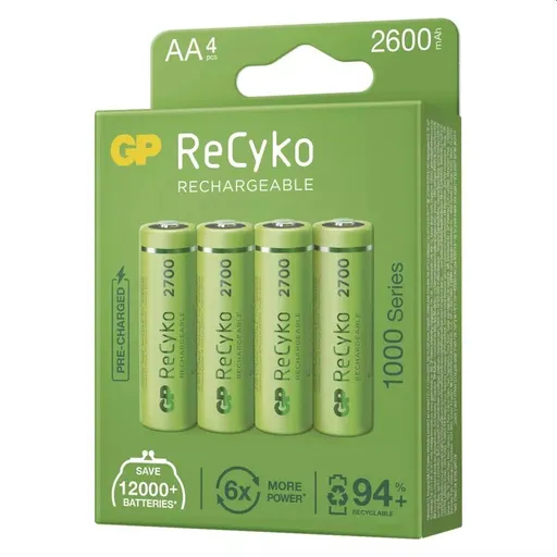 GP AA ReCyko 2 600 mAh, nabíjecí, (HR6), 4 ks PP