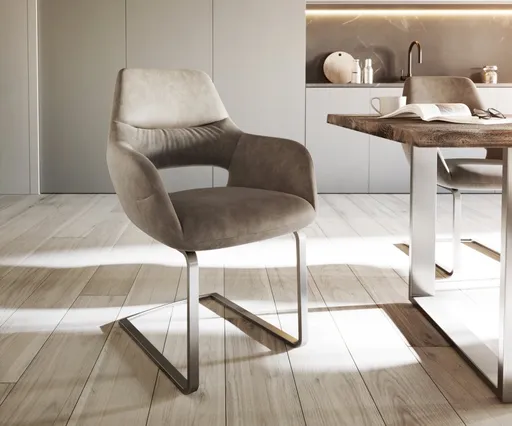 Jídelní židle Yago-Flex konzolová podnož plochá nerezová ocel