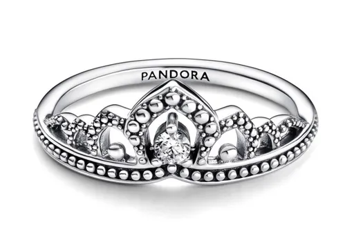 Pandora Stříbrný prsten Královský diadém s kuličkami Moments 192233C01 54 mm