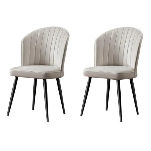 Sada jídelních židlí Rubi Cream and Black, 2 ks