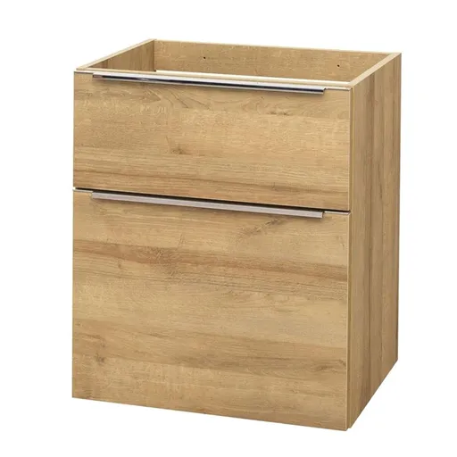 Mereo Mailo, koupelnová skříňka, 61cm, dub Riviera, chrom madlo CN520S