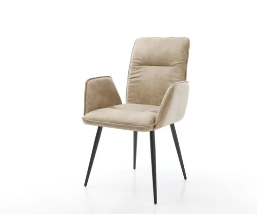 Jídelní židle Vinja-Flex béžová vintage zúžená podnož černá