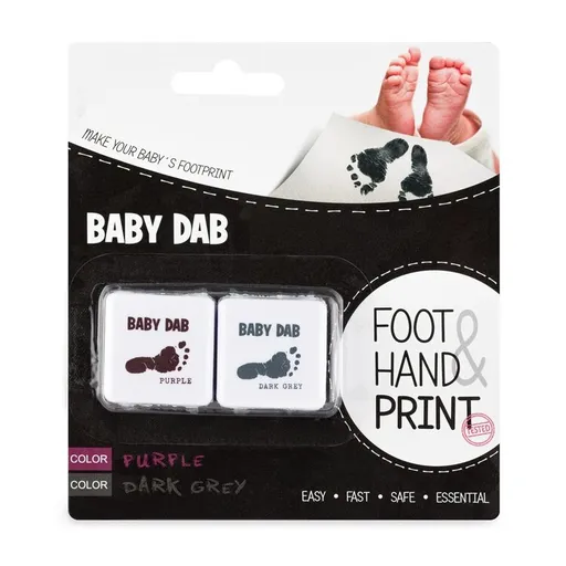 Baby Dab Barva na dětské otisky 2ks fialová šedá