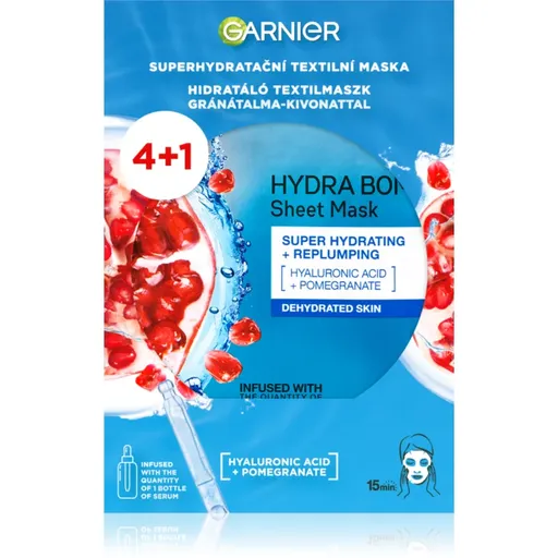 Garnier Hydra Bomb sada plátýnkových masek s kyselinou hyaluronovou