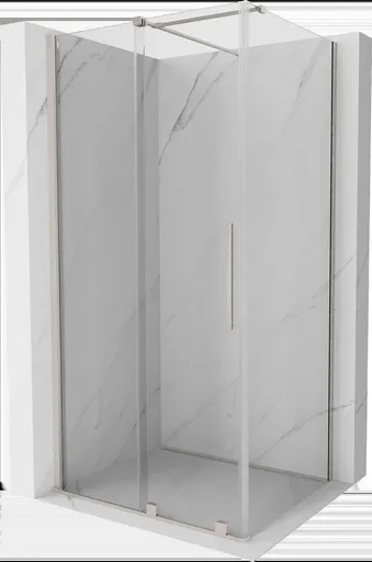 MEXEN/S Velar sprchový kout, posuvné dveře 110 x 75, transparent, nikl kartáčovaná 871-110-075-01-97
