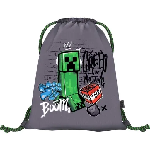 BAAGL MINECRAFT TNT Gymsack, tmavě šedá, velikost