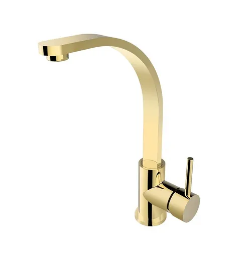 BESCO Vysoká stojánková umyvadlová baterie DECCO I Zlatá BABUDIZL