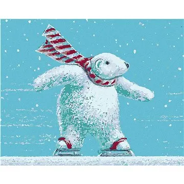 Lední medvídek na bruslích (Sue Ellen Brown), 40×50 cm, vypnuté plátno na rám (5004261)