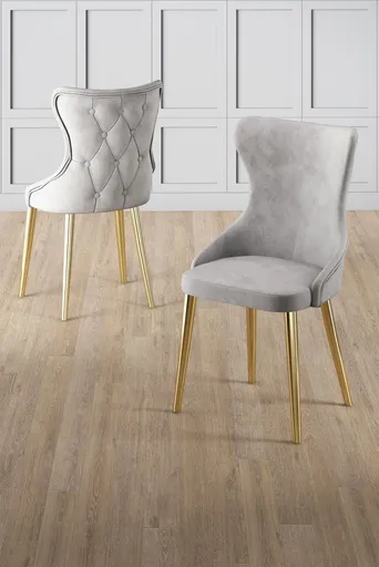 Sada židlí (4 kusy) Alpa - Grey, Gold