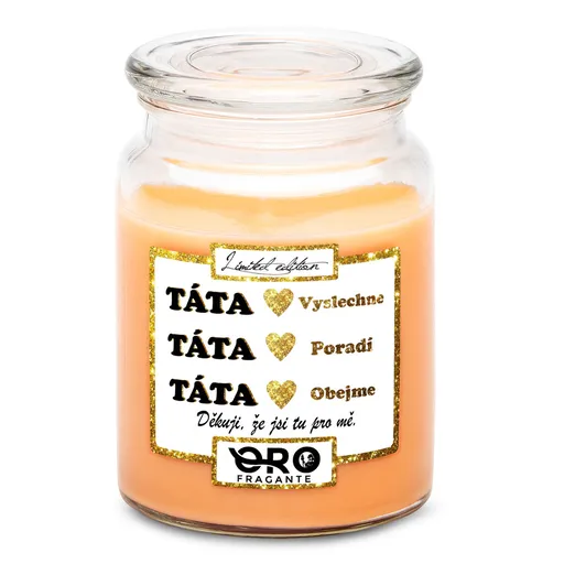 Svíčka Táta poradí (Vůně svíčky: Tropické ovoce)