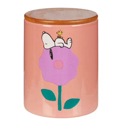 PEANUTS Dóza kytka velká - růžová