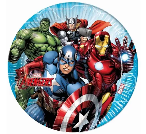 Papírové talíře AVENGERS, 23 cm, 8 ks - GoDan