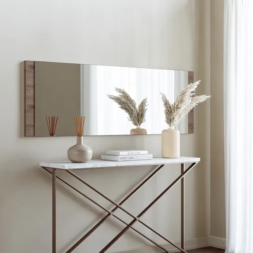 Zrcadlo Boy Aynası Dekoratif Basic Ceviz 40x120