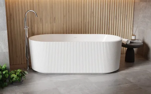 BESCO Volně stojící vana GIULIANA bílá, sifon se štěrbinovým přepadem Barva Bílá, Barva sifonu Černá, Rozměr vany 170 × 80  VANGIU170WNB