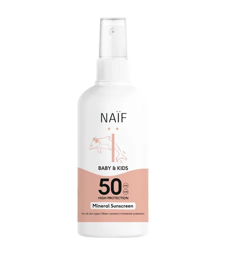 NAIF Ochranný sprej na opalování pro děti a miminka SPF50 100 ml