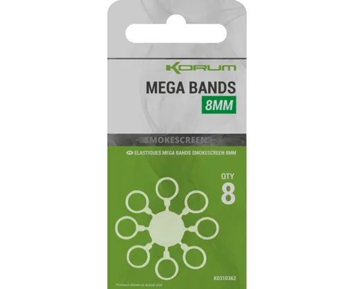 Korum Elastické kroužky Smokescreen Mega Bands - 8mm 8ks,Korum Elastické kroužky Smokescreen Mega Bands - 8mm 8ks