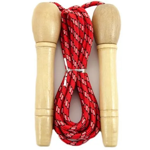 Švihadlo 270 cm s dřevěnou rukojetí nastavitelné červené