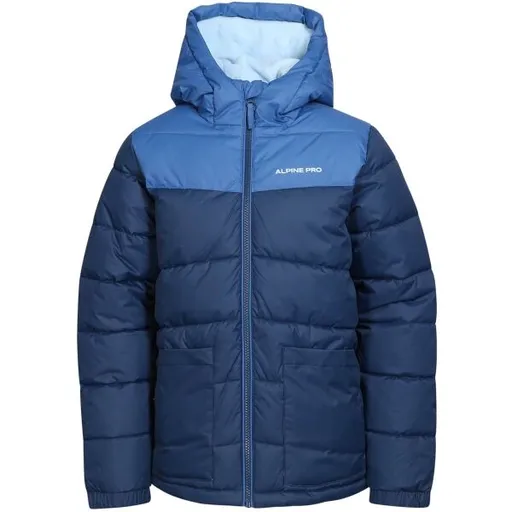 ALPINE PRO OLIQA Dětská zimní bunda s membránou, tmavě modrá, velikost 116-122